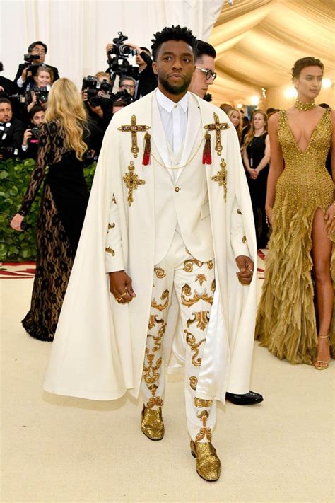 chadwick bisemans versace suit met gala|Chadwick Boseman Ruled The 2018 Met Gala Red Carpet.